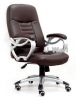 Brown leather shiny office style furniture chair seating in High back PU chair