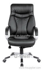 Brown leather shiny office style furniture chair seating in High back PU chair