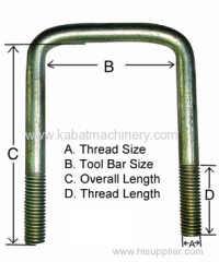 Bigham U-bolt P784534 A3 steel farm spare part