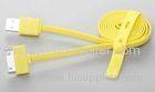 Yellow Multifunction Apple Charger Cable / Lightning Micro USB Cable For IPhone 4