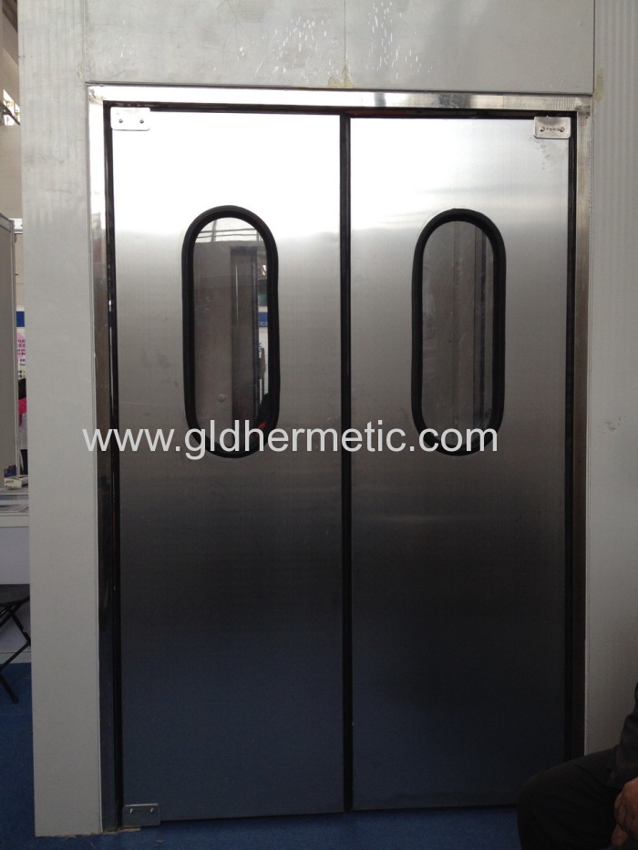 Stainless Steel Double Action Swing Doors With Stainless