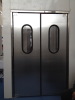 stainless steel double action swing doors with stainless steel frames