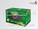 Green Fruit Packaging Corrugated Cardboard Boxes Lamination With PP Rope