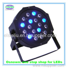 18pcs 1W/3W LED RGB Mini Osnown Black DJ Stage Par Light
