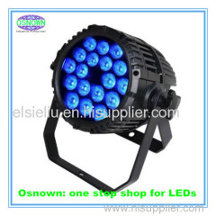 18pcs 4W/10W RGBW 4 in 1 LED Osnown Aluminum DJ Stage Par Light with Factory Price
