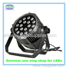 18pcs 4W/10W RGBW 4 in 1 LED Osnown Aluminum DJ Stage Par Light with Factory Price