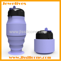 Easy using folding silicone sport bottle