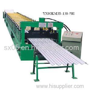 Corrugated steel roof forming machine