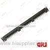 19 inch Cat6 24 Port LED light Patch Panel , Empty Patch Panel with UL certificate