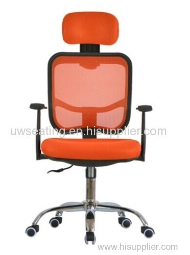 2015 new promotion highback orange mesh arms computer staff swivel secretary typist staff office chair for computer