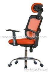 2015 hotselling best good quality Promotion high back office mesh chair, arm computer staff chair seating nylon