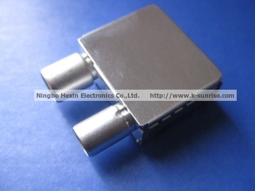 IEC male and female connector with shielding case