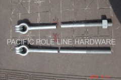 hot forged twin eye anchor rod with square nut hot dipped galvanizing