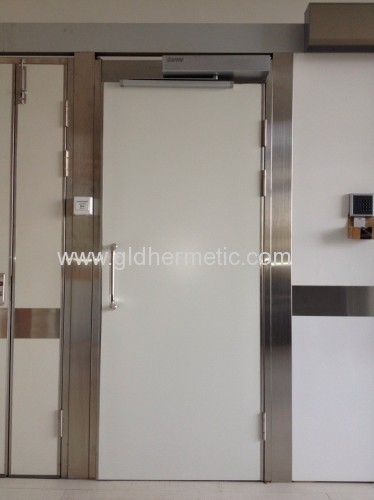 single open automatic swing hermetic doors with stainless steel door frame