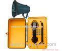 Heavy Duty Industrial Telephones Yellow Weatherproof With Loudspeaker