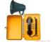 Heavy Duty Industrial Telephones Yellow Weatherproof With Loudspeaker