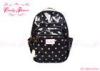 Personalized Black And White Polka Dot Flower Print Backpack for Girls