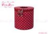 Home Cute tissue holder Canvas Storage Boxes , Red and white polka dot