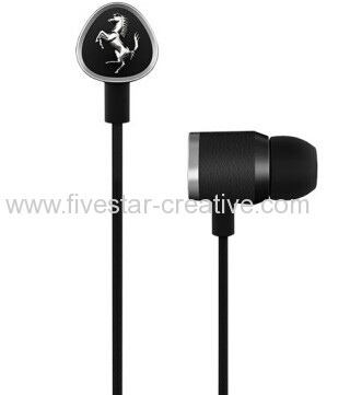 Ferrari by Logic3 G150i Noise Isolating Earphone with Mic and 3 Button Remote Black