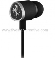 Ferrari by Logic3 G150i Black In-Ear Headphones with Inline Microphone for Apple