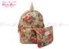 Fashionable PVC Waterproof Ladies Flower Print Backpack Floral school bag