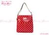 Fashion red and white polka dot bag / PVC Waterproof girls side bag