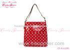 Fashion red and white polka dot bag / PVC Waterproof girls side bag