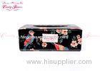 Floral print tissue box holders Canvas Storage Boxes with birds / rose pattern