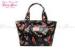 Modern black Floral Printed Reusable Shopping Bags for women , girls