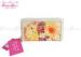 Yellow PVC Purse Floral Canvas Bag Daisy / Sun Flower Womens Card wallet