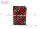 OEM Promotion Red Plaid PVC Ladies Card Wallet in England style