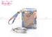 Blue Floral Print Lanyard business / credit card holder for women