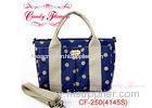 Custom made Girls Fashion navy and white polka dot handbag purse Promotion