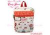 Customized Kids / Girl school backpacks flowery rucksack in White Red