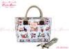 Fashion Small Floral Print Handbags with Electric Cars Pattern