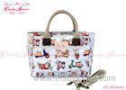 Fashion Small Floral Print Handbags with Electric Cars Pattern