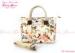 White womens Summer flowered handbags / Waterproof Fashion flowery handbags