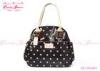 Personalized small black and white polka dot handbag for Winter