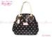 Personalized small black and white polka dot handbag for Winter