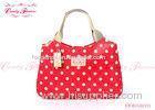 Cute Red and White polka dot Handbag womens tote bags customized
