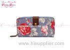 Eco Friendly womens credit card wallet portable flora purse with two layer