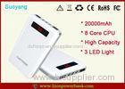 20000mAh External Li Ion Power Bank , rechargeable External Battery For Ipod