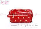 Lovely red polka dot Personalized Makeup Bags travel cosmetic bags for women