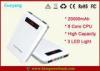 Li Ion Mobile Phone High Capacity Power Bank USB 20000mAh for Bluetooth earphone