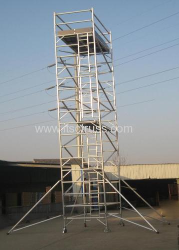 Aluminum scaffolding double width cliimb ladder scaffolding