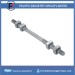 double arming bolt with square nuts, hot dipped galvanized