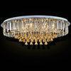 Custom Round Luxury Crystal Ceiling Light With Glass Pearl Drop for Home / Living room