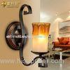 Wrought iron glass modern indoor wall lights / vintage wall light For Home decoration
