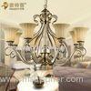 Modern decorative hanging indoor silver metal chandeliers / glass classic chandelier