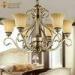 6 Light Large Modern Metal Chandelier , Retro and Traditional Custom Chandeliers